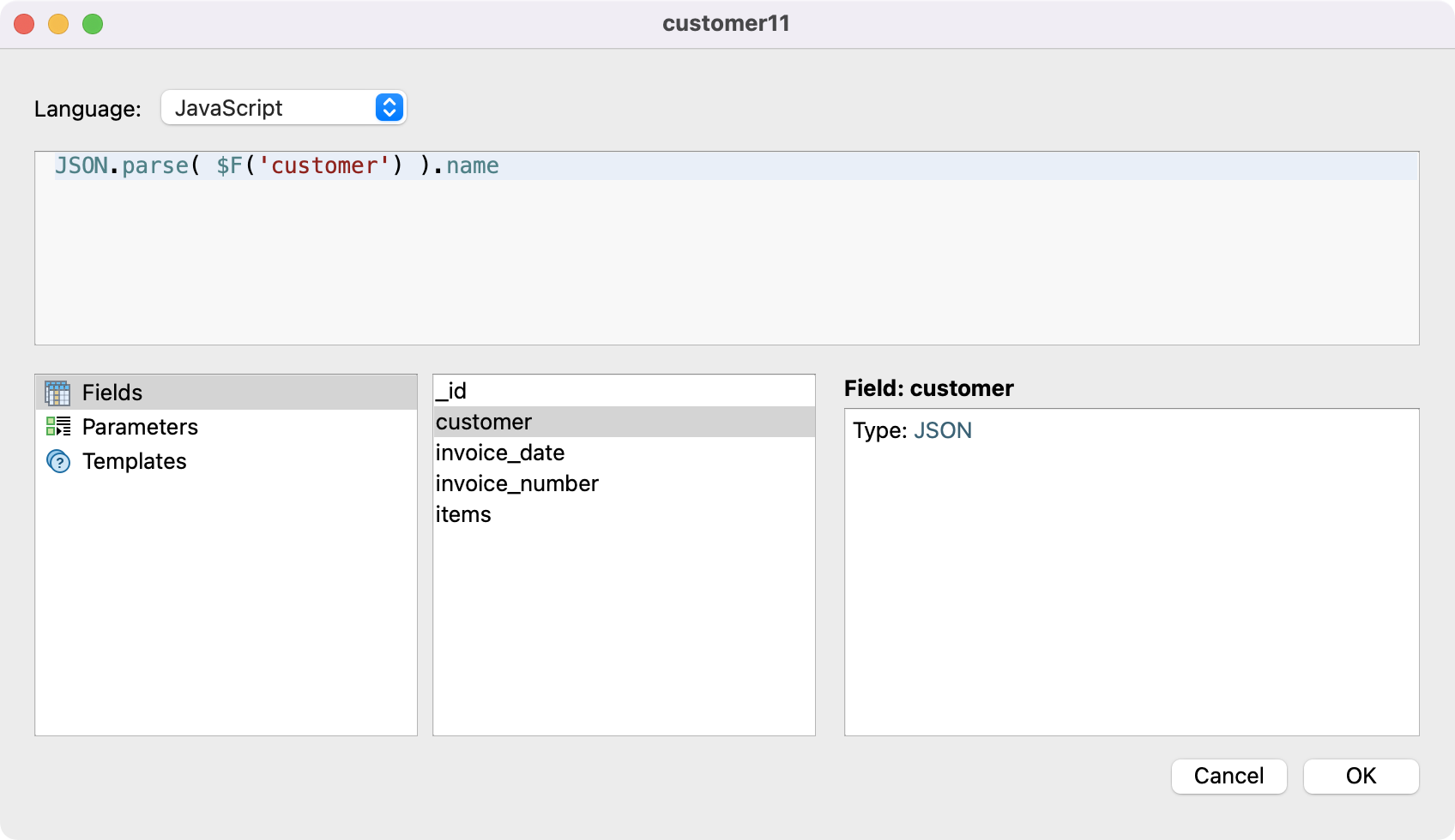 Parsing JSON to display in a Report